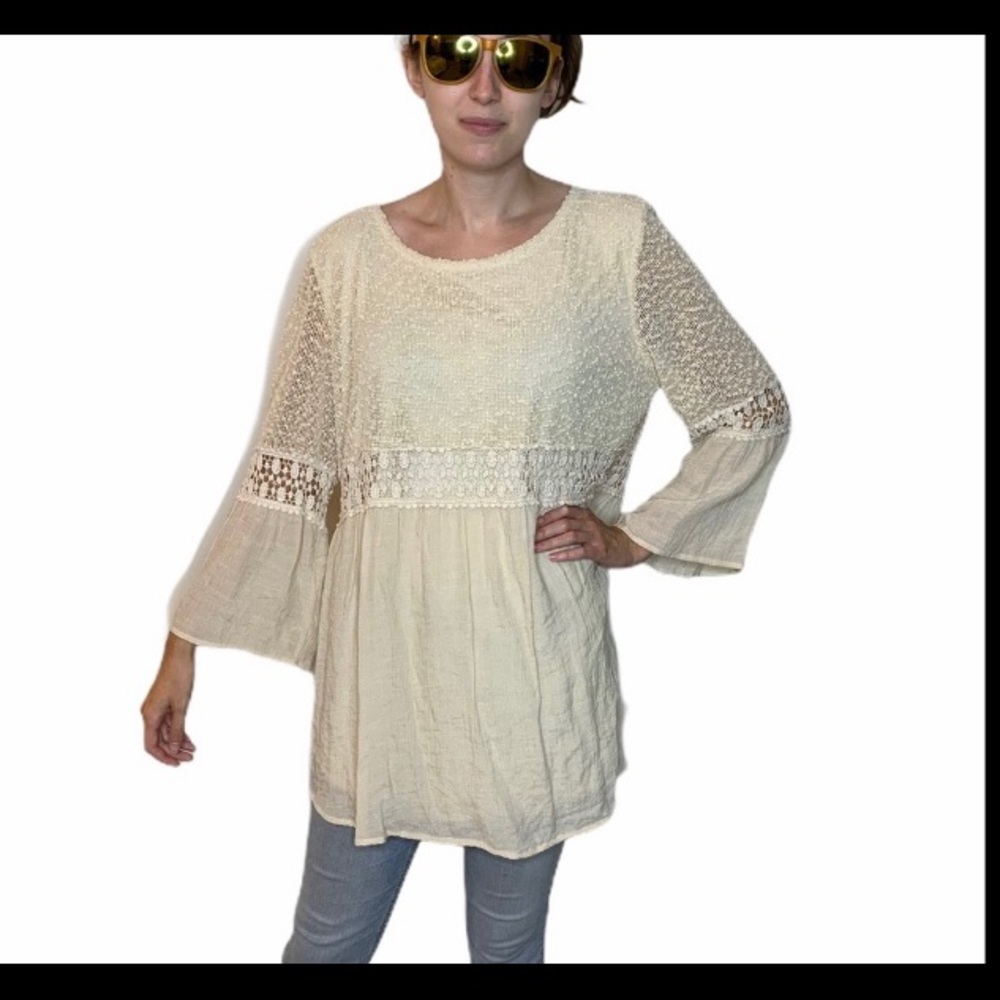 Gauze CALSTYLE Gauzy Romantic Boho Top Women’s Peasant Blouse